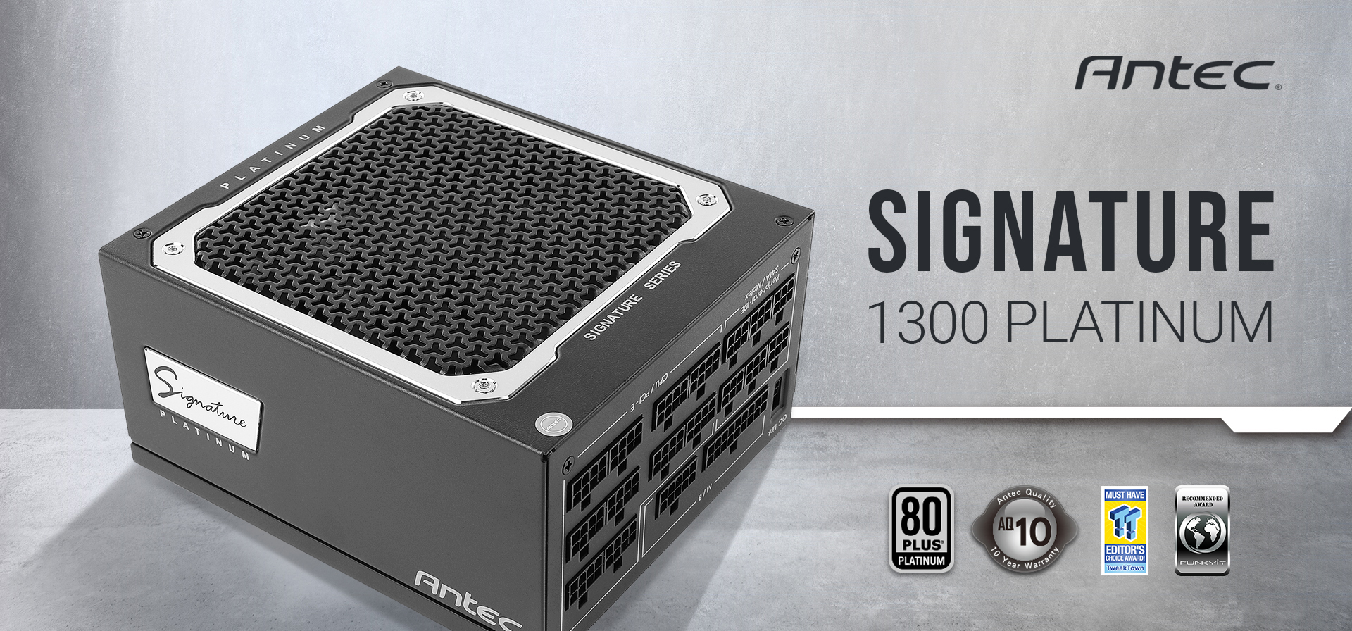 Antec Signature Series SP1300, 80 PLUS Platinum Certified, 1300W Full  Modular with OC Link Feature, PhaseWave Design, Full Top-Grade Japanese  Caps,